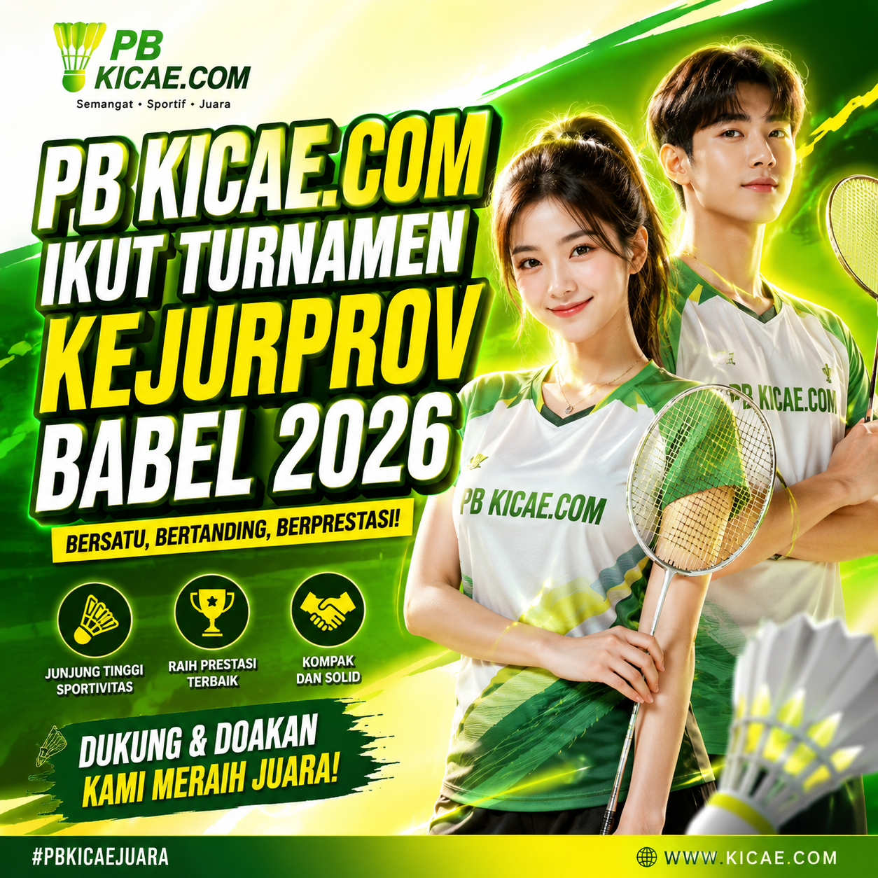 5 Pasang Anggota PB Kicae .com Siap Berpartisipasi di Turnamen Kejurprov PBSI Bangka Belitung 2026